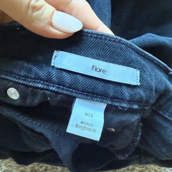 Calvin Klein Dark Blue Flare Jeans - Picture 3 of 5